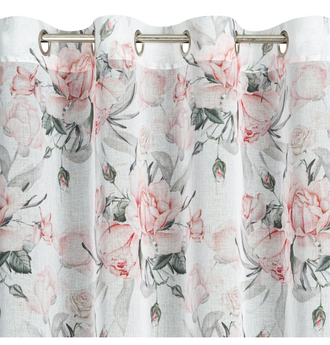 Hotový závěs ELLIE bílý - na průchodkách