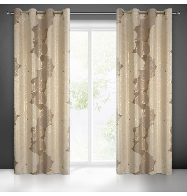 Hotový závěs FREZJA béžový - na průchodkách