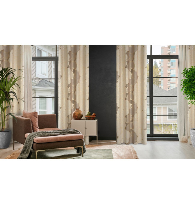 Hotový závěs FREZJA béžový - na průchodkách