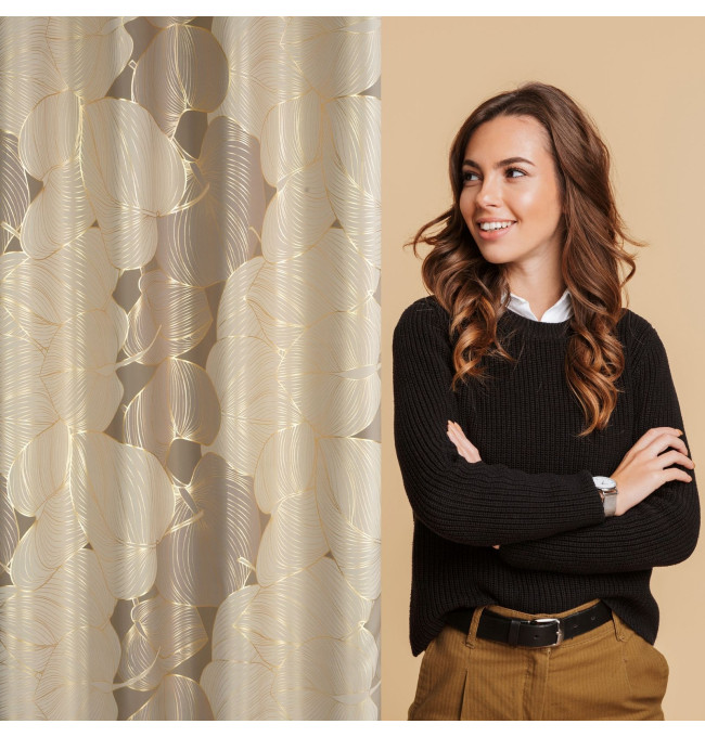 Hotový závěs FREZJA béžový - na průchodkách