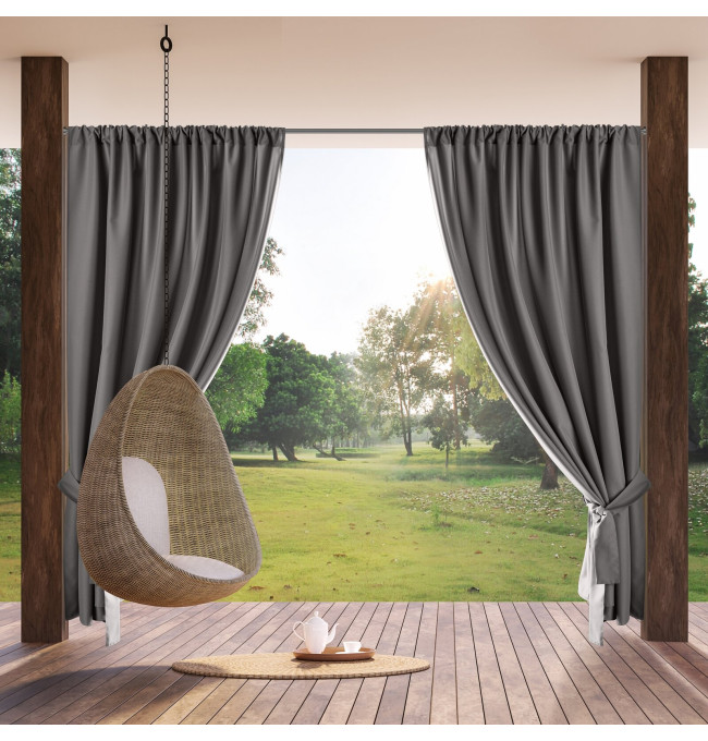 Hotový závěs GARDEN ocelový - s tunelem