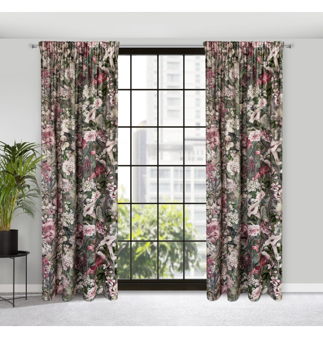 Hotový závěs GLORY zelený - na pásce