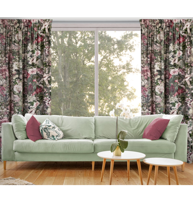 Hotový závěs GLORY zelený - na pásce