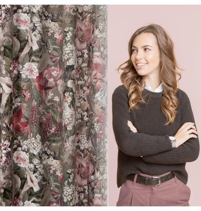 Hotový závěs GLORY zelený - na pásce