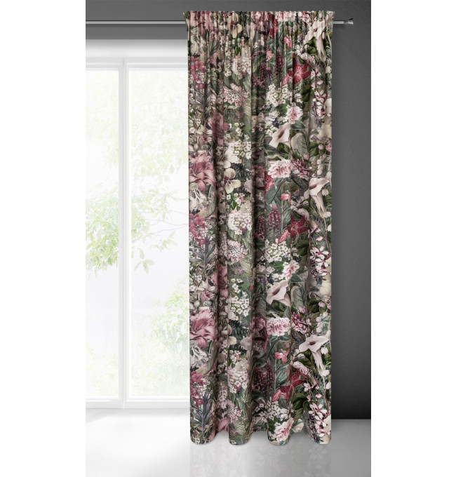 Hotový závěs GLORY zelený - na pásce