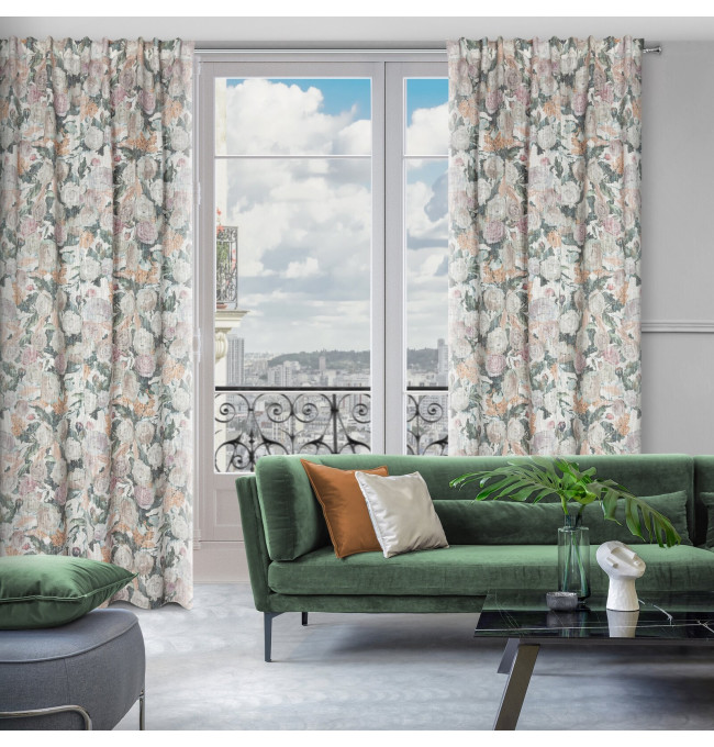 Hotový závěs IRMA zelený - na pásce