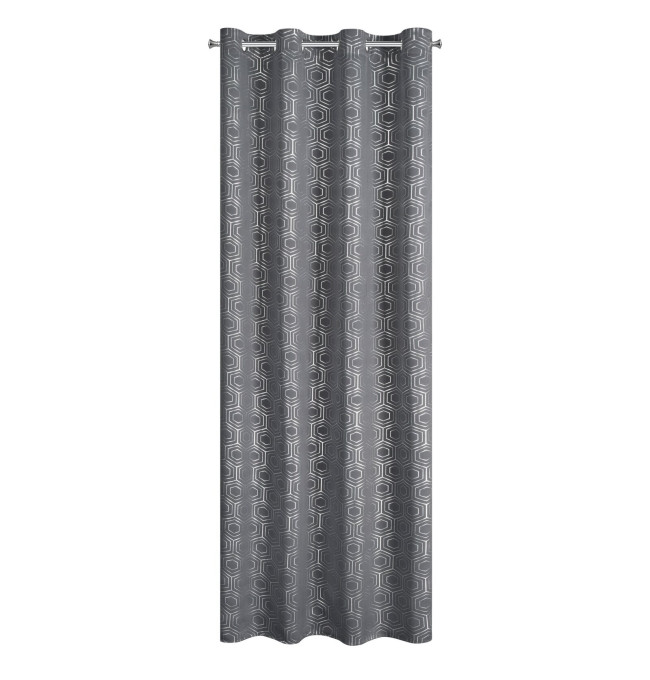 Hotový závěs KAJA grafitový - na průchodkách