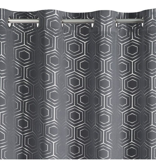 Hotový závěs KAJA grafitový - na průchodkách