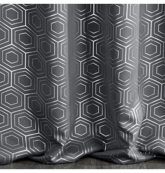 Hotový závěs KAJA grafitový - na průchodkách