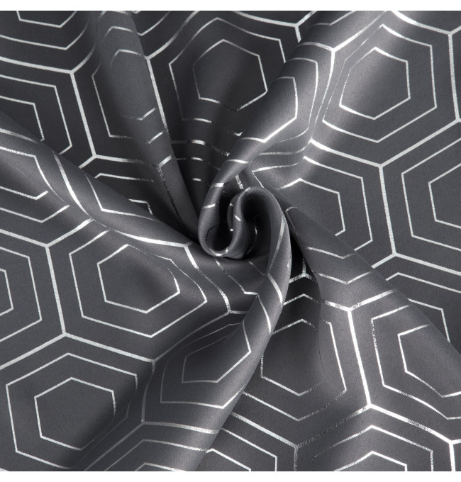 Hotový závěs KAJA grafitový - na průchodkách