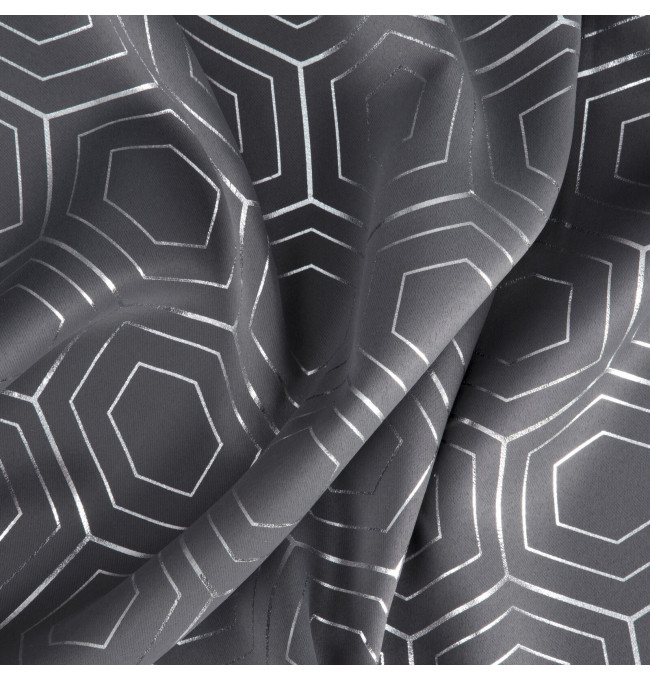 Hotový závěs KAJA grafitový - na průchodkách