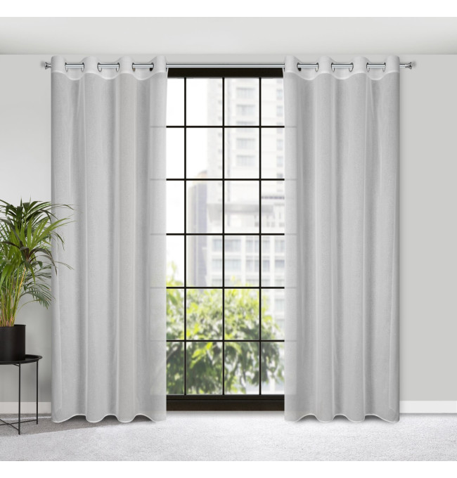 Hotový závěs KEJTI bílý - na průchodkách