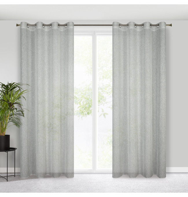 Hotový závěs KENDAL stříbrný - na průchodkách