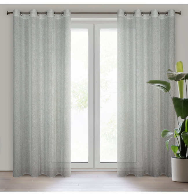 Hotový závěs KENDAL stříbrný - na průchodkách