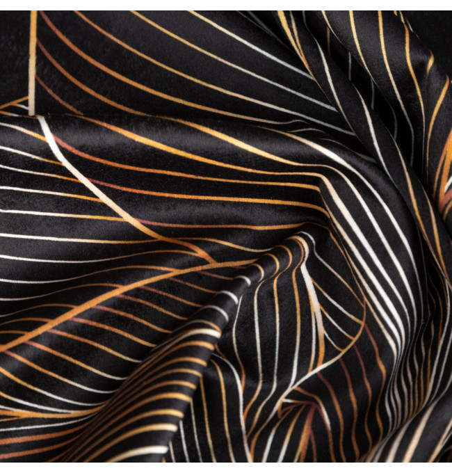 Hotový závěs LARISA černý - na pásce