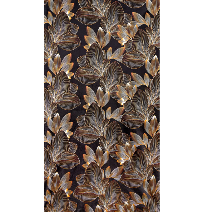 Hotový závěs LARISA černý - na pásce