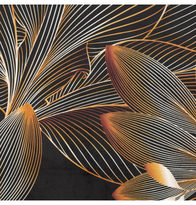 Hotový závěs LARISA černý - na pásce