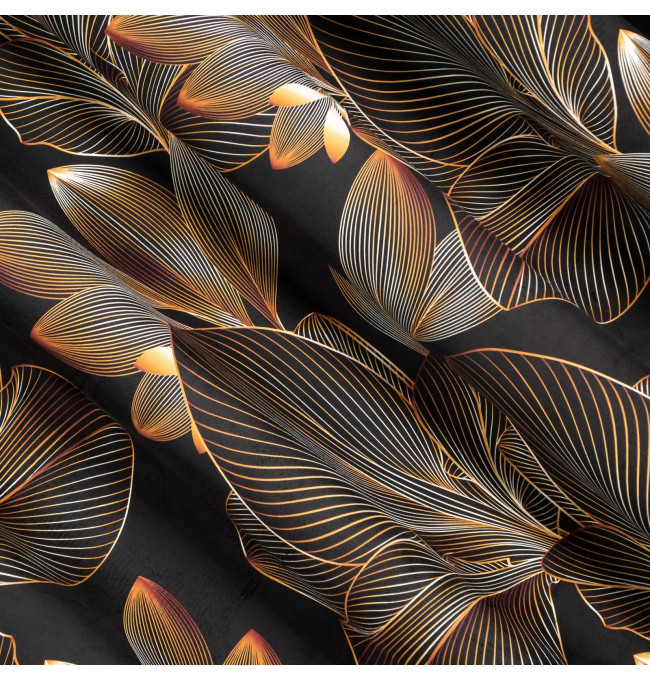 Hotový závěs LARISA černý - na pásce