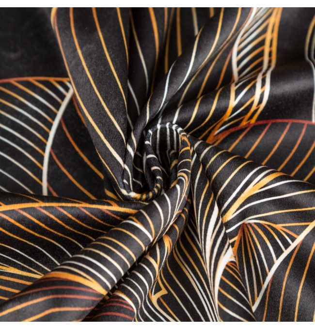 Hotový závěs LARISA černý - na pásce