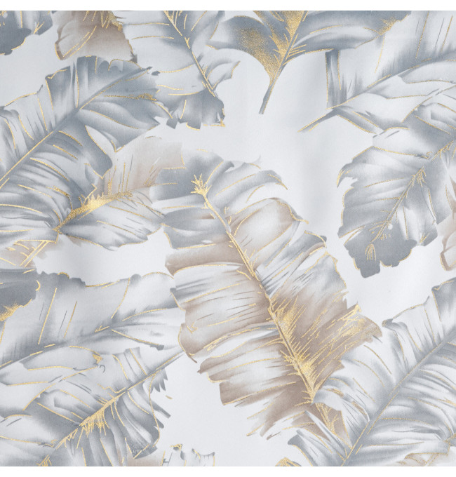 Hotový závěs LAYLA 3 stříbrný / šampaňské - na průchodkách