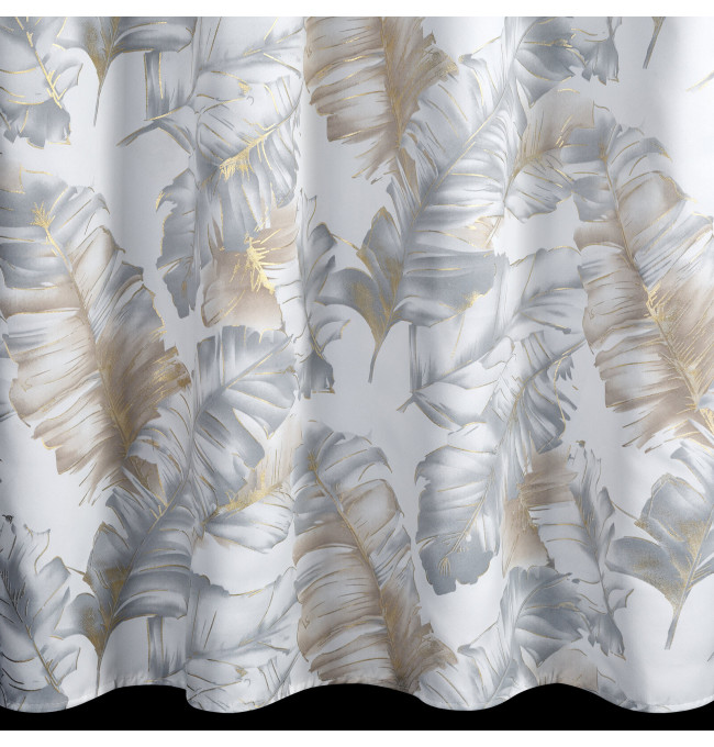 Hotový závěs LAYLA 3 stříbrný / šampaňské - na průchodkách