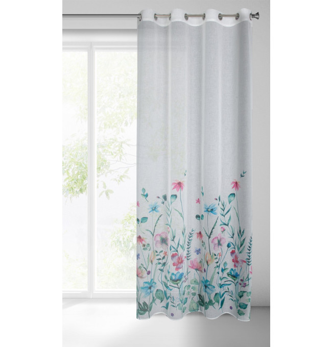 Hotový závěs LILIAN bílý - na průchodkách