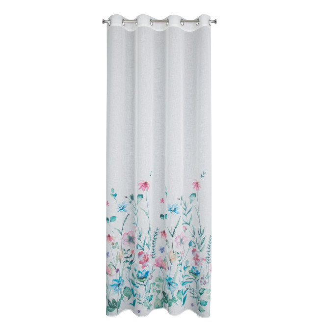 Hotový závěs LILIAN bílý - na průchodkách