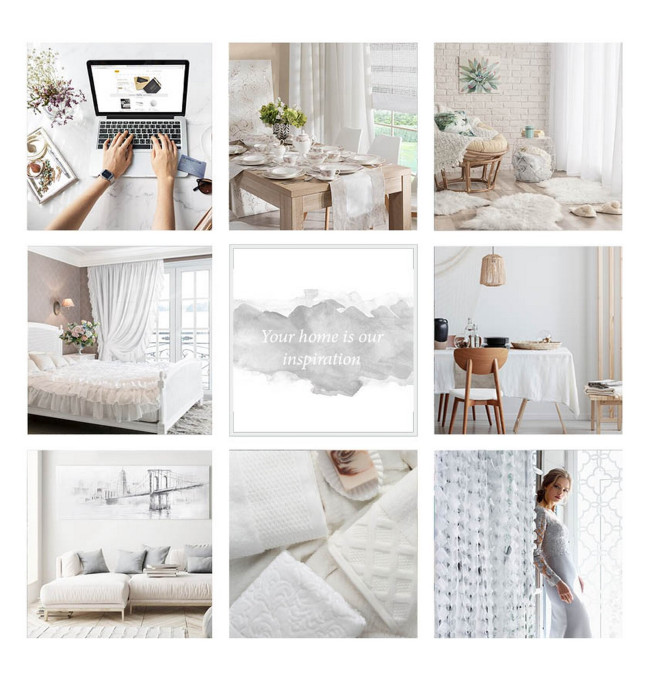 Hotový závěs LILIAN bílý - na průchodkách