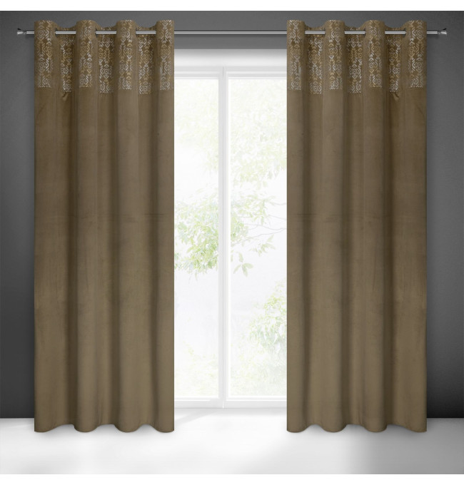 Hotový závěs LIZA béžový - na průchodkách