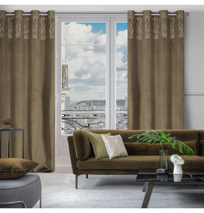 Hotový závěs LIZA béžový - na průchodkách