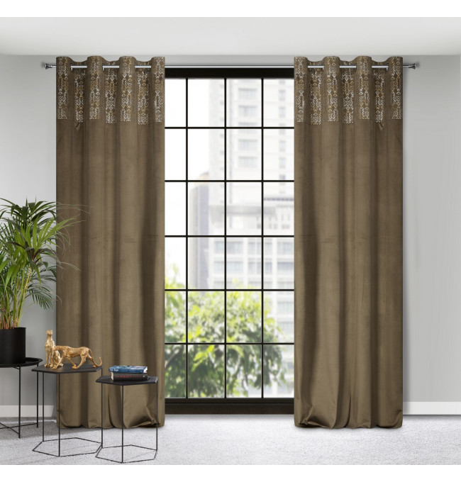 Hotový závěs LIZA béžový - na průchodkách