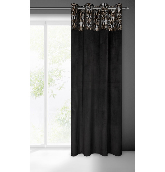 Hotový závěs LIZA černý - na průchodkách