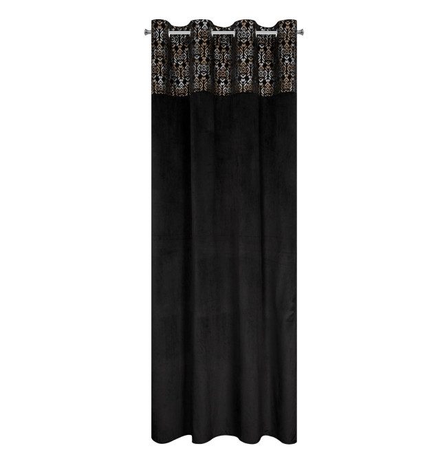 Hotový závěs LIZA černý - na průchodkách