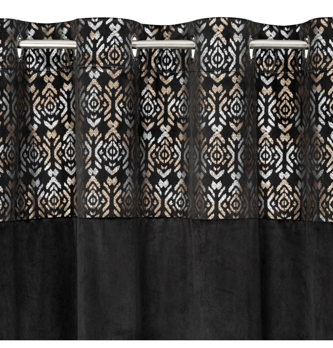 Hotový závěs LIZA černý - na průchodkách