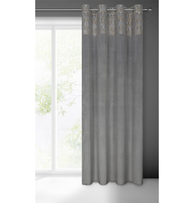 Hotový závěs LIZA ocelový - na průchodkách