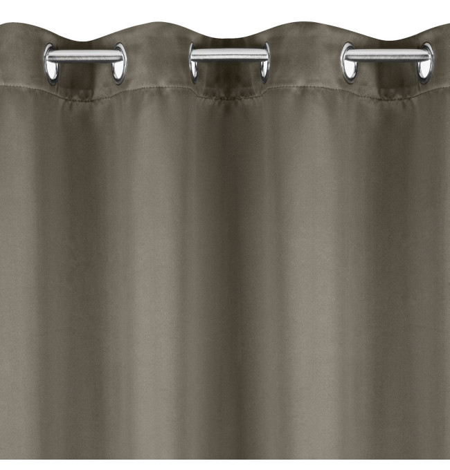 Hotový závěs LOGAN tmavě béžový - na průchodkách