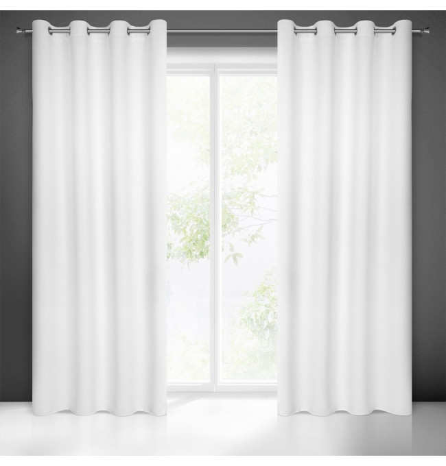 Hotový závěs LOGAN bílý - na průchodkách