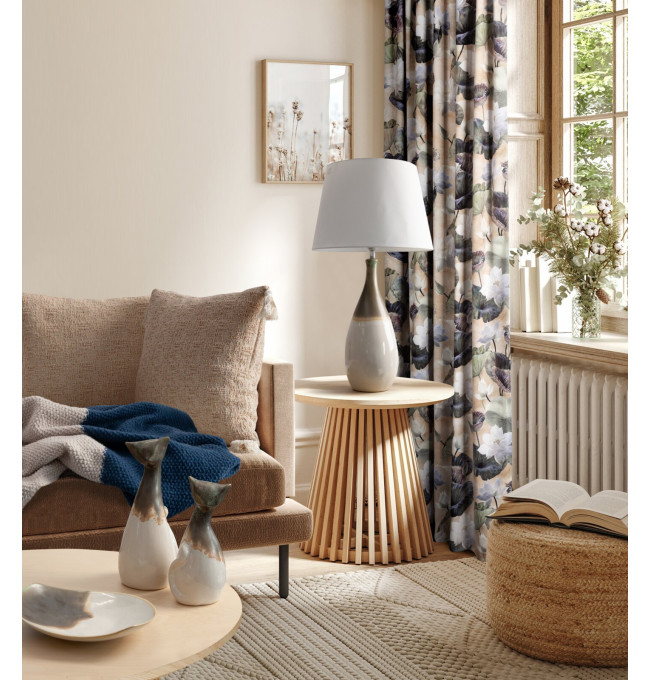 Hotový závěs LOTOS béžový - na pásce