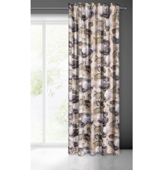 Hotový závěs LOTOS béžový - na pásce