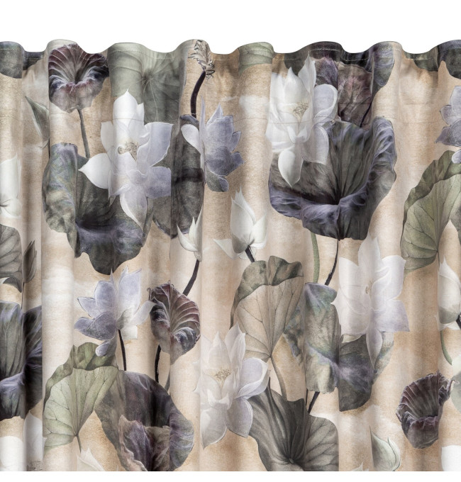 Hotový závěs LOTOS béžový - na pásce