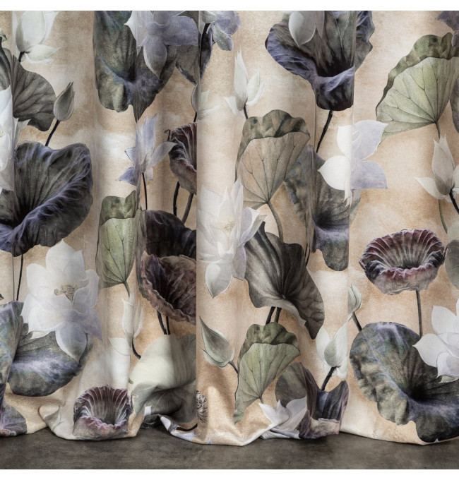 Hotový závěs LOTOS béžový - na pásce