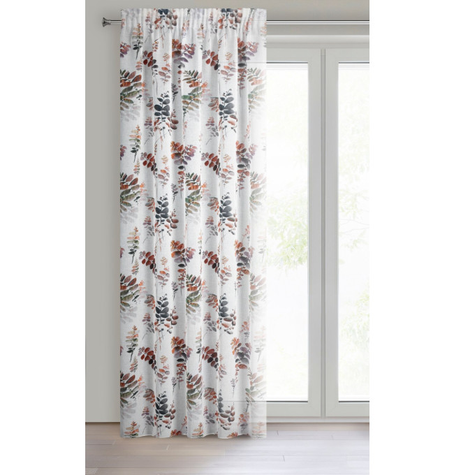 Hotový závěs MARINA ocelový - na pásce