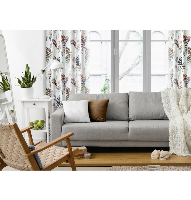 Hotový závěs MARINA ocelový - na pásce