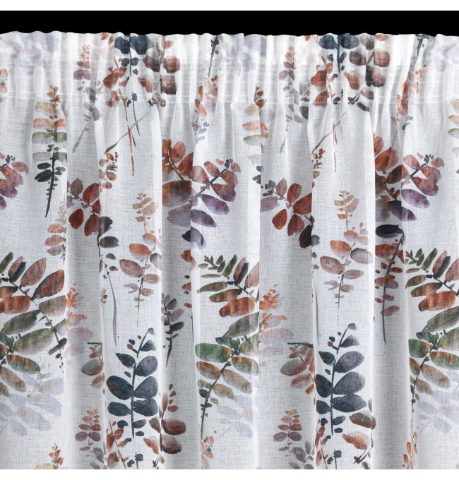 Hotový závěs MARINA ocelový - na pásce