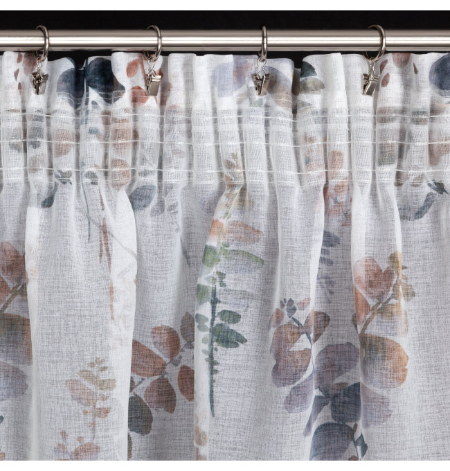 Hotový závěs MARINA ocelový - na pásce