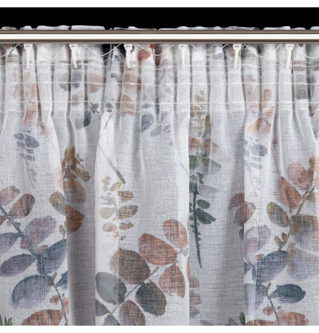 Hotový závěs MARINA ocelový - na pásce