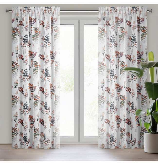 Hotový závěs MARINA ocelový - na pásce