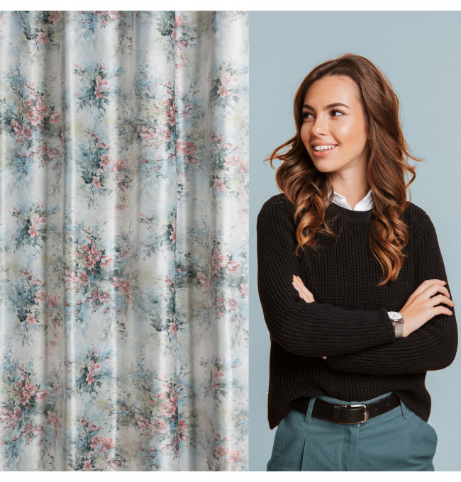 Hotový závěs MARISA zelený - na průchodkách