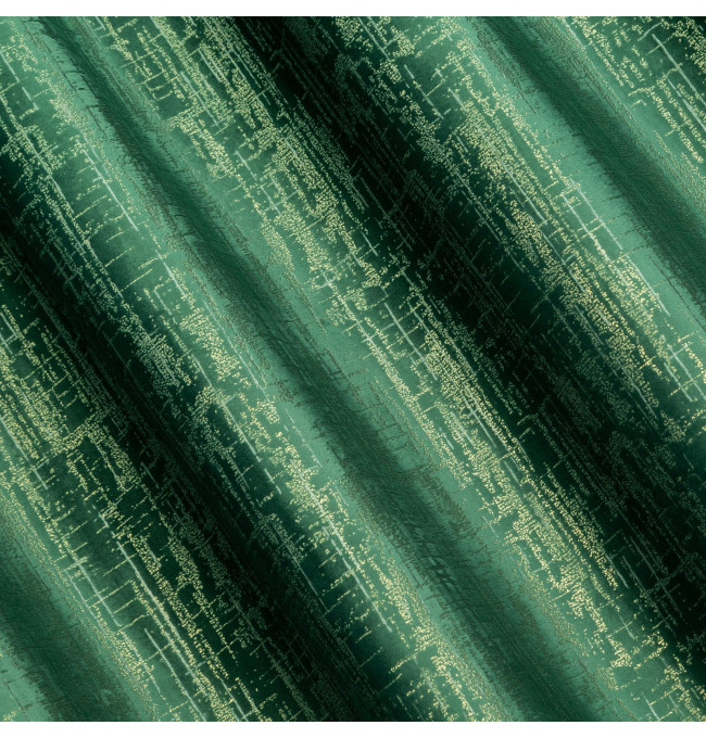 Hotový závěs MARSALA tmavě zelený / zlatý - na průchodkách