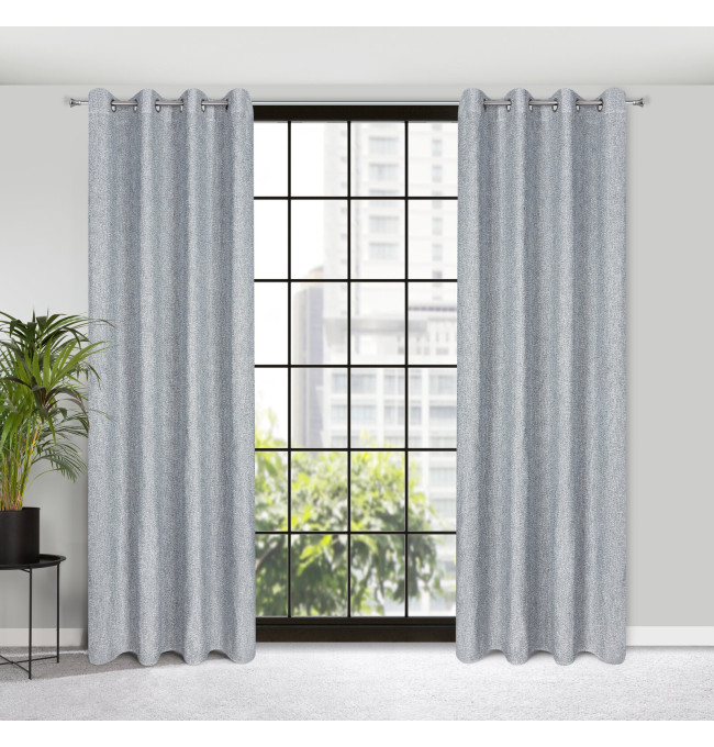 Hotový závěs MEGAN šedý - na průchodkách